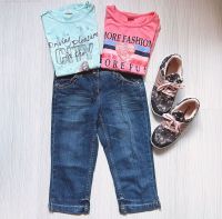 4 tlg. Set: Kurz Jeans T-Shirts Sneaker ♥ MODERN ♥ Gr.134/140+35 Bayern - Huglfing Vorschau