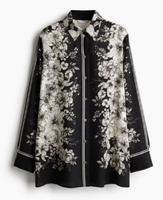 H&M lange Bluse mit Blumen Print Schwarz/Geblümt Gesucht Baden-Württemberg - Freiburg im Breisgau Vorschau