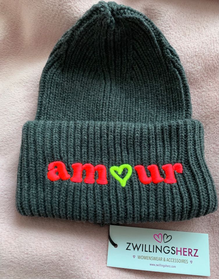 Zwillingsherz Mütze Anthrazit - am❤️ur NEU in Hamburg