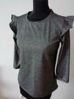 Damen Bluse Shirt Gr. 34 c&a Silber grau Glitzer neu mit Etikett Bayern - Weiden (Oberpfalz) Vorschau