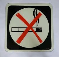 Original Leuchtreklame MINOL Rauchen Verboten Werbung aus Glas Thüringen - Kranichfeld Vorschau