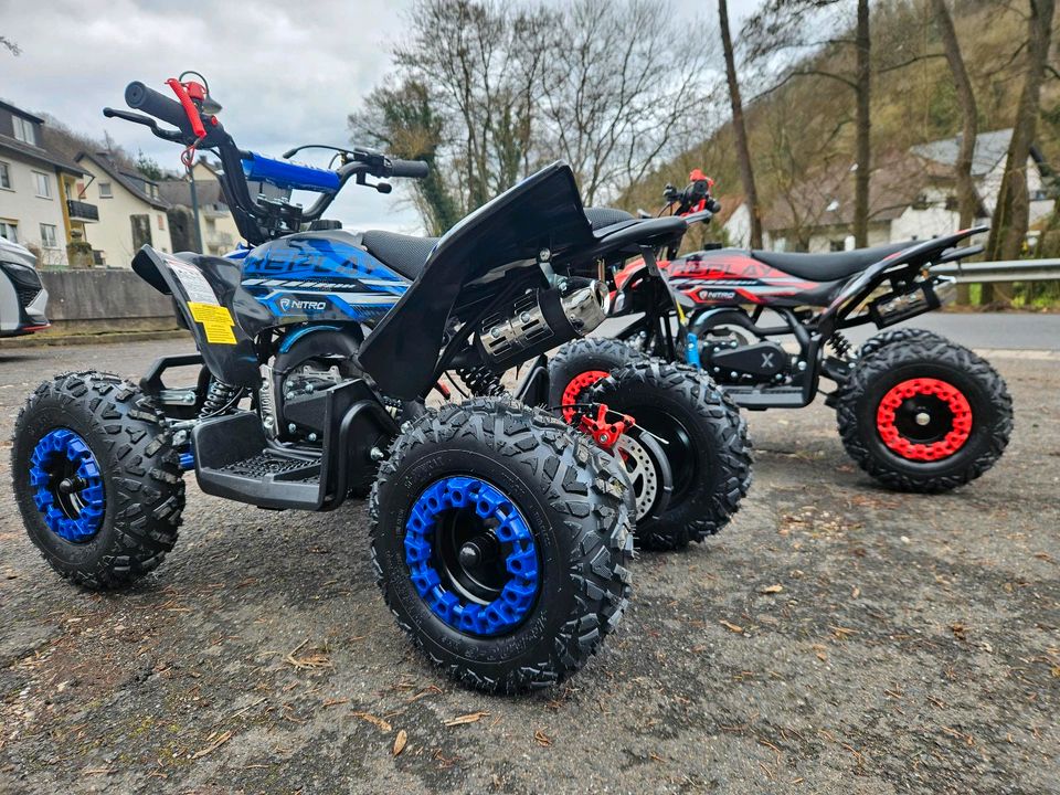 mini Quad  Kinderquad ATV Pocketquad Replay Deluxe 49cc E-Start in Bad Breisig 