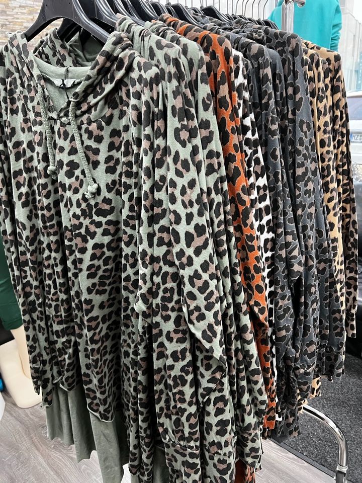 Neu Damen Leopard Sweatshirt Pullover Kapuze s m l xl 3xl in Mainz