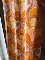 3x Vorhang Muster gelb orange Retro vintage Blumen Stoff Gardine Bayern - Kitzingen Vorschau