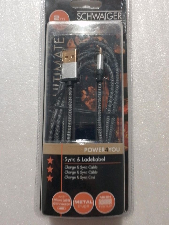 SCHWAIGER Ultimate - USB Kabel - Micro USB + USB A - 2M in Chemnitz