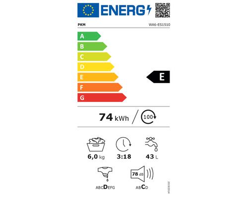 Waschmaschine PKM WA6-ES1510 Fassungsvermögen 6 kg 1000 U/min in Pforzheim