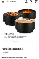 Blumfeldt Pompeji Feuertonne Feuerschale Grill schwarz Baden-Württemberg - Erbach Vorschau