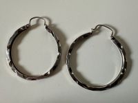 Kreolen Ohrringe Schmuck Silber K&L 835 alt 70er Jahre Vintage Hessen - Brechen Vorschau