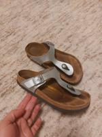Birkenstock Gizeh Sandalen silber Gr. 36 normale Weite Bayern - Klingenberg am Main Vorschau