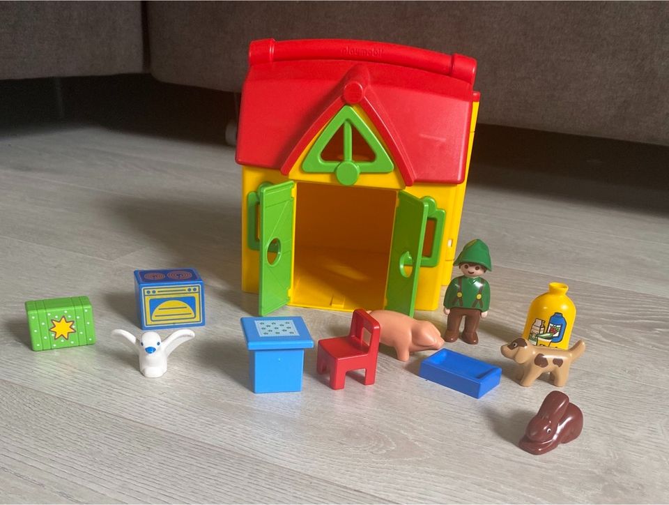 Playmobil 123 mitnehmen Haus Bauernhof Tiere,… in Bopfingen