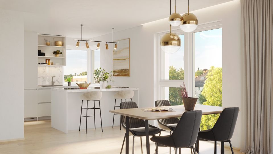 Wohnen im Zentrum - Neubau Eigentumswohnung in Salzgitter-Bad - 4 Zimmer - 1. OG - Terrasse Balkon - Fahrstuhl - PKW Stellplatz/Garage - Barrierefrei - Offener Wohn-/Essbereich - Bodentiefe Fenster in Salzgitter