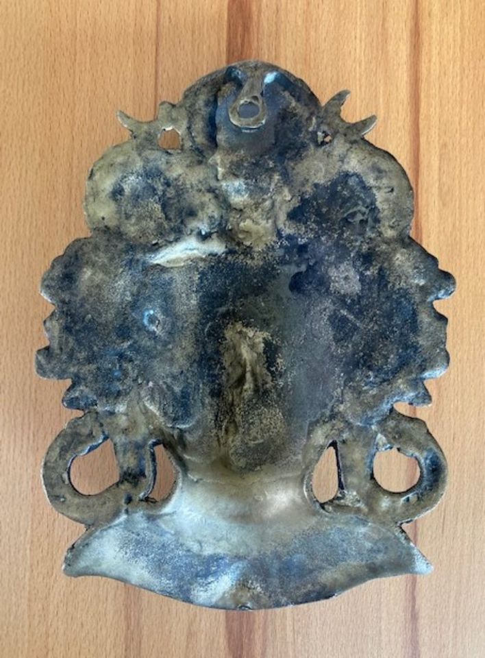 Maske - Göttin Tara / Buddha* - 1.330 g - massiv Messing in Leipzig