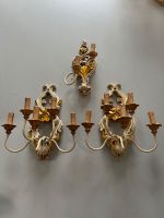 Wandhalter Kerzenhalter Leuchter Holz Weiß/Gold shabby barock Nordrhein-Westfalen - Warstein Vorschau