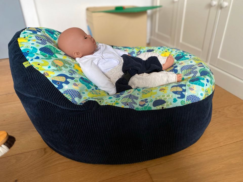 Sitzsack Liegesack Baby Elefanten Handmade in Hildesheim