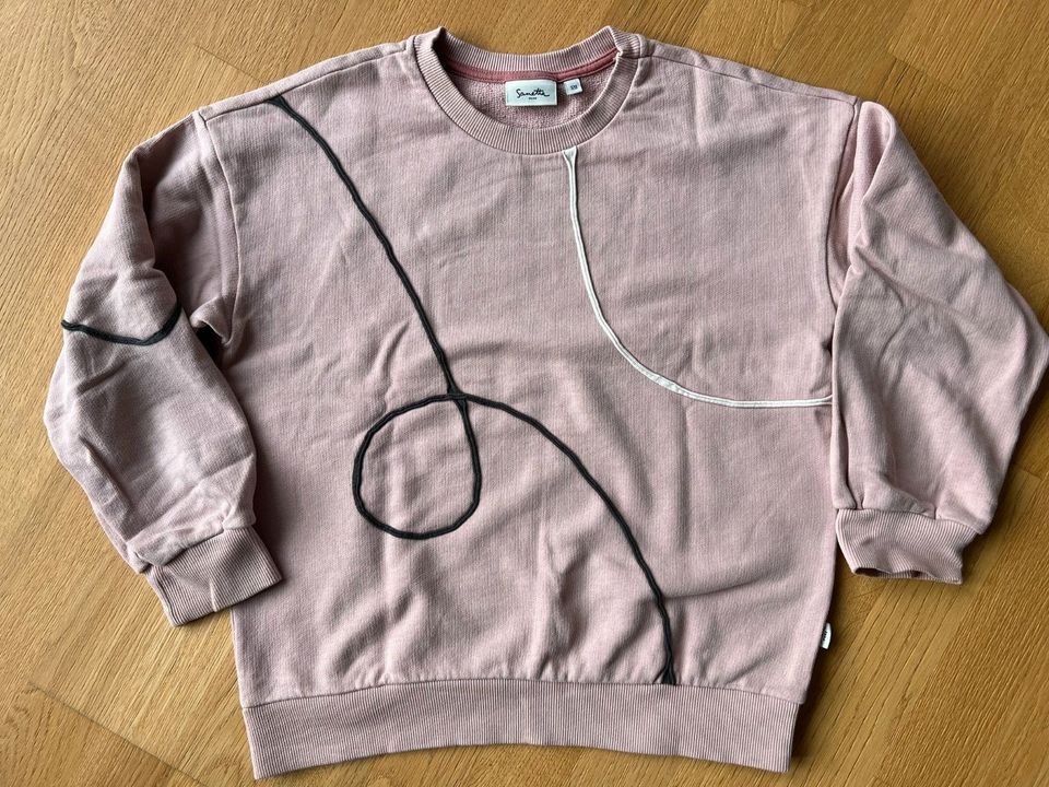 Mädchen-Sweatshirt Rosa - Sanetta Pure - Gr. 128 - GOTS in Essen