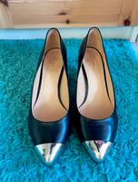 Damen Pumps schwarz Leder Gr. 39 Bayern - Hergatz Vorschau