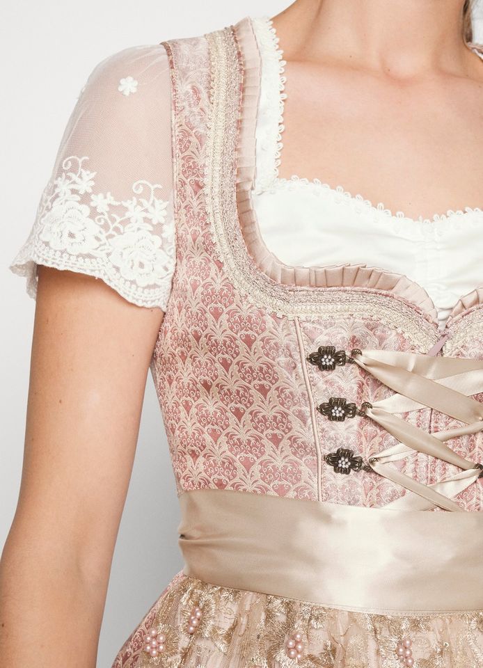 Krüger Dirndl Beige/Rose Größe 42 in Langenpreising