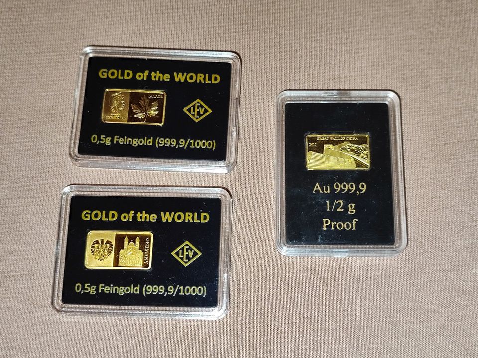 9g Gold in Goldmünzen & Goldbarren .999 AU Feingold *Auflösung* in Berlin