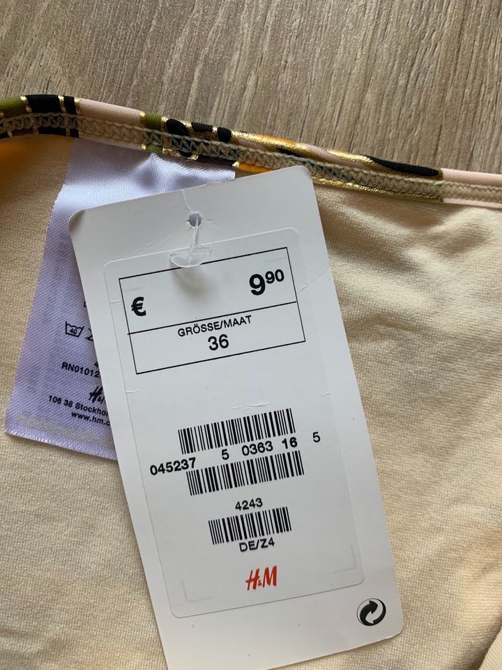 Bikini von H&M gelb schwarz grün gold Gr. 36 in Berlin