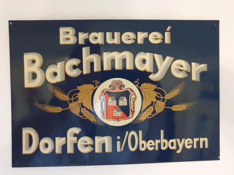 Brauereischild Emailschild Emailleschild Dorfen Bachmayer Wailtl in Dorfen