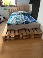 Paletten Bett mit Rost & Matratze Baden-Württemberg - Remchingen Vorschau