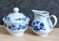 DDR Milchkännchen und Zuckerdose kobalt blau Zwiebelmuster Thüringen - Bischofroda Vorschau