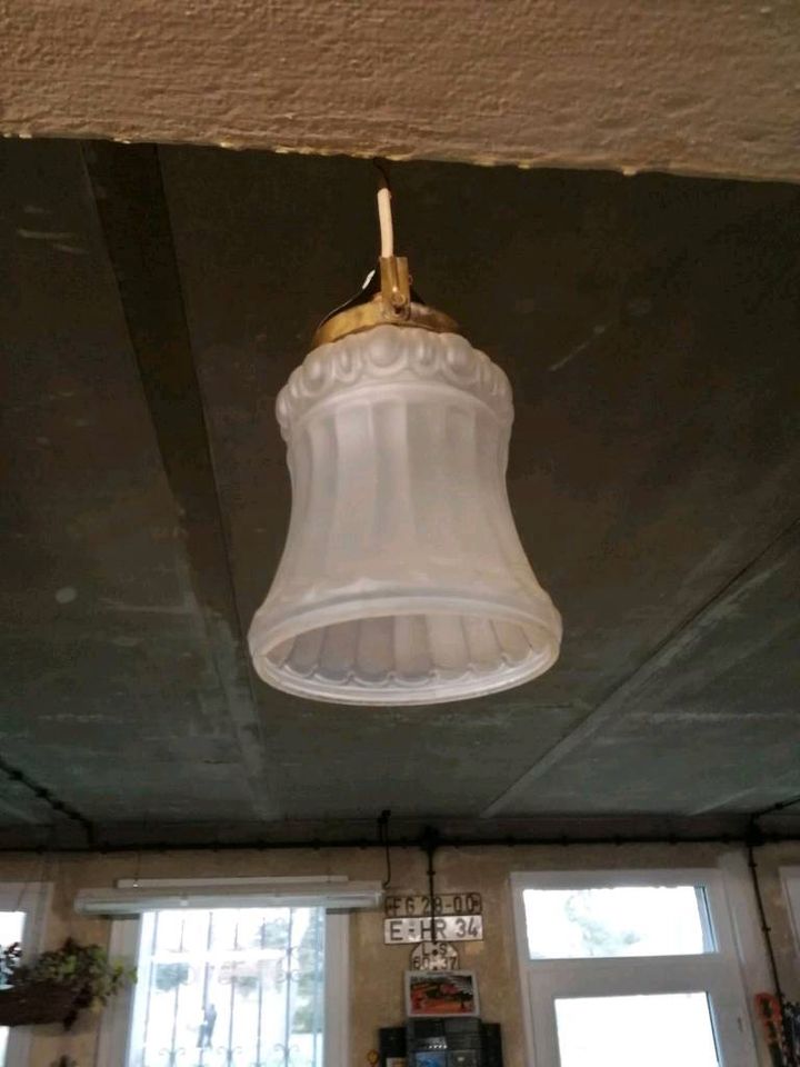 2 alte Lampen und 1 Lampenschirm (DDR?) in Ohrdruf