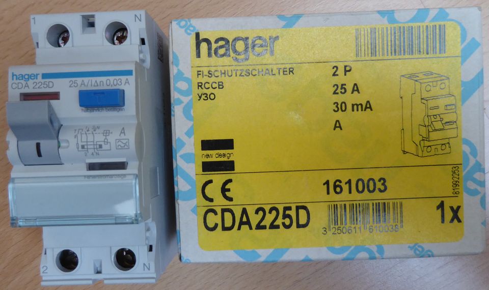 Hager Fi-Schutzschalter CDA225D in Waldbronn