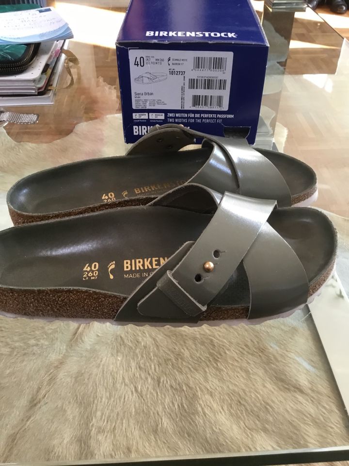 Damen Birkenstock Siena Urban Khaki Gr. 40 in Stuttgart