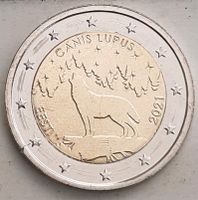2 Euro Estland 2021 Nationaltier Wolf Canis Lupus Niedersachsen - Osnabrück Vorschau