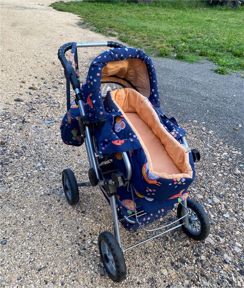 Kinderwagen Baby Buggy Knorr blau Retro Multifunktional in Nürtingen