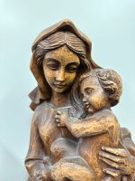 Antike, große Holzfigur - heilige Maria mit Jesuskind Wiesbaden - Erbenheim Vorschau