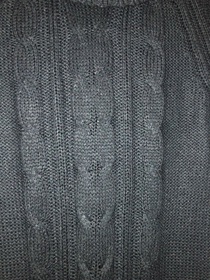 Strick-Longpullover, Wollpullover, schwarz, Größe 36/38 in Lohmar