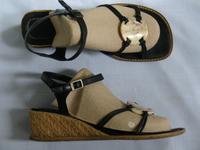 ESPRIT Vintage Keil- Sandalen Leder Fußbett Gr. 38 Kiel - Hasseldieksdamm Vorschau