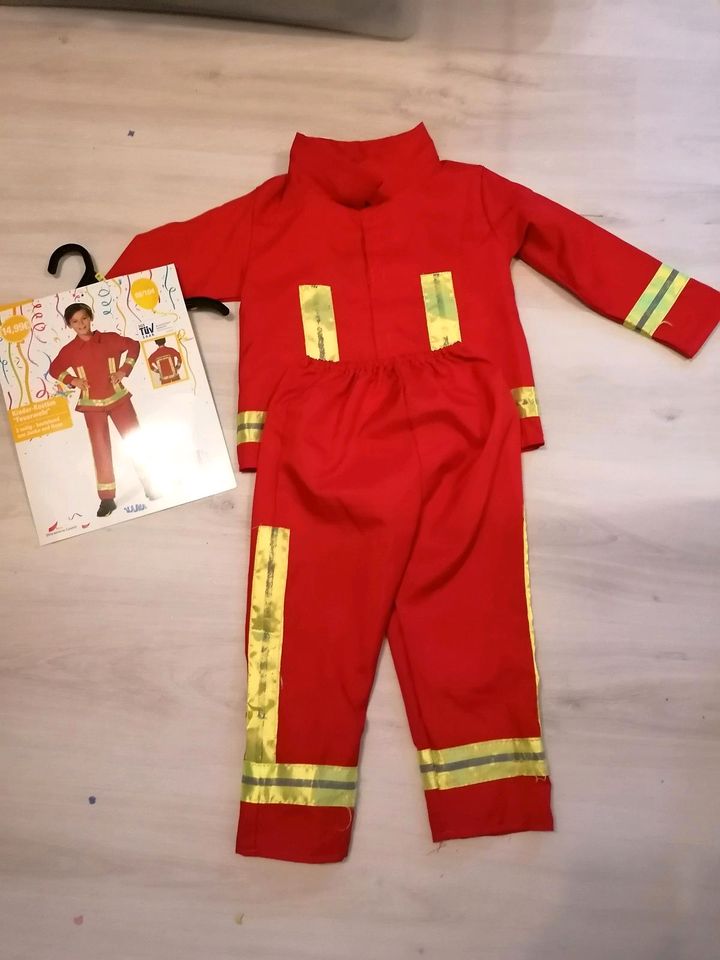 Kostüm Feuerwehrmann 98/104 in Troisdorf