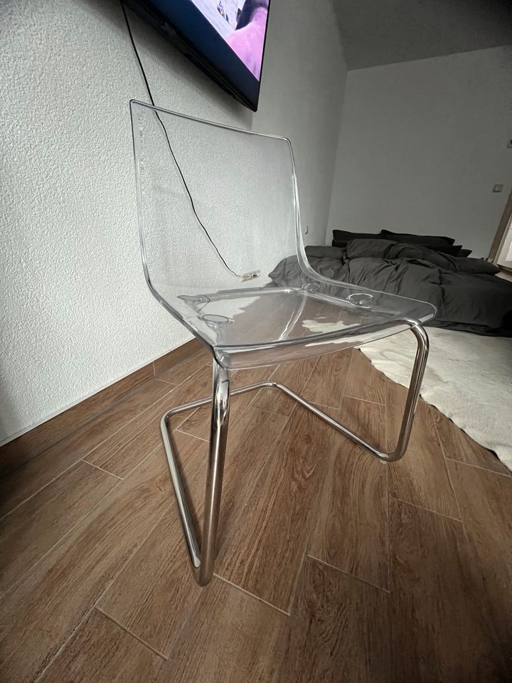Ikea Stuhl Tobias transparent verchromt Kare Design Lounge in Bentwisch