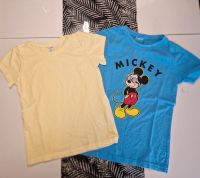 2x Shirt T-Shirt gelb Disney Mickey Micky Maus Mouse blau 122 128 Bayern - Rattelsdorf Vorschau