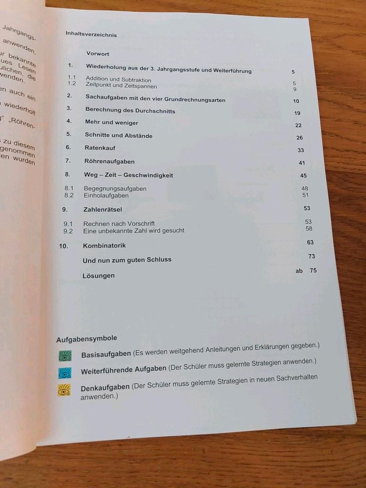 Heft Kopiervorlagen Mathe. Klasse 4. Sachrechnen. Ottlik Verlag in Dachau