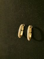 Ohrringe Creolen Steine Kristalle Gold 2,5 cm neu Hessen - Linden Vorschau