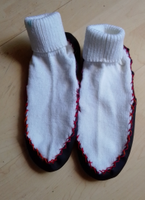 Selbst Gestrixckte Hüttenschuhe Gr.38 / 39 in Weis Hessen - Lorch Vorschau