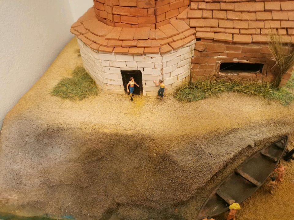 Leuchtturm H0 scale Diorama  Echte Steine in Leegebruch