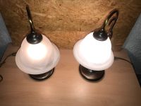 2 schöne Nachttischlampen aus Metal und Milchglas Hessen - Bad Endbach Vorschau