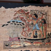 2 Ägyptische Bilder  HandGemälde auf Papyrus  mit Zertifikat Hamburg - Harburg Vorschau