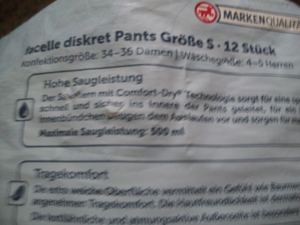 8 Pants "Facelle diskret" Größe S von Rossmann, in Berlin