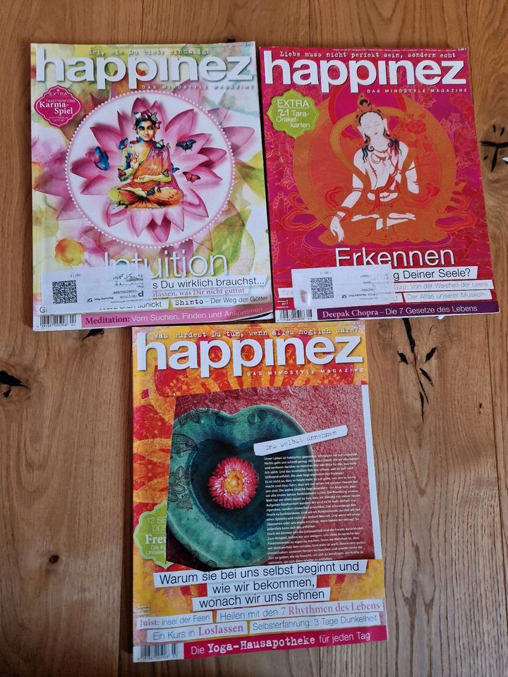 3x Ausgaben der Zeitschrift Happinez in Fessenheim