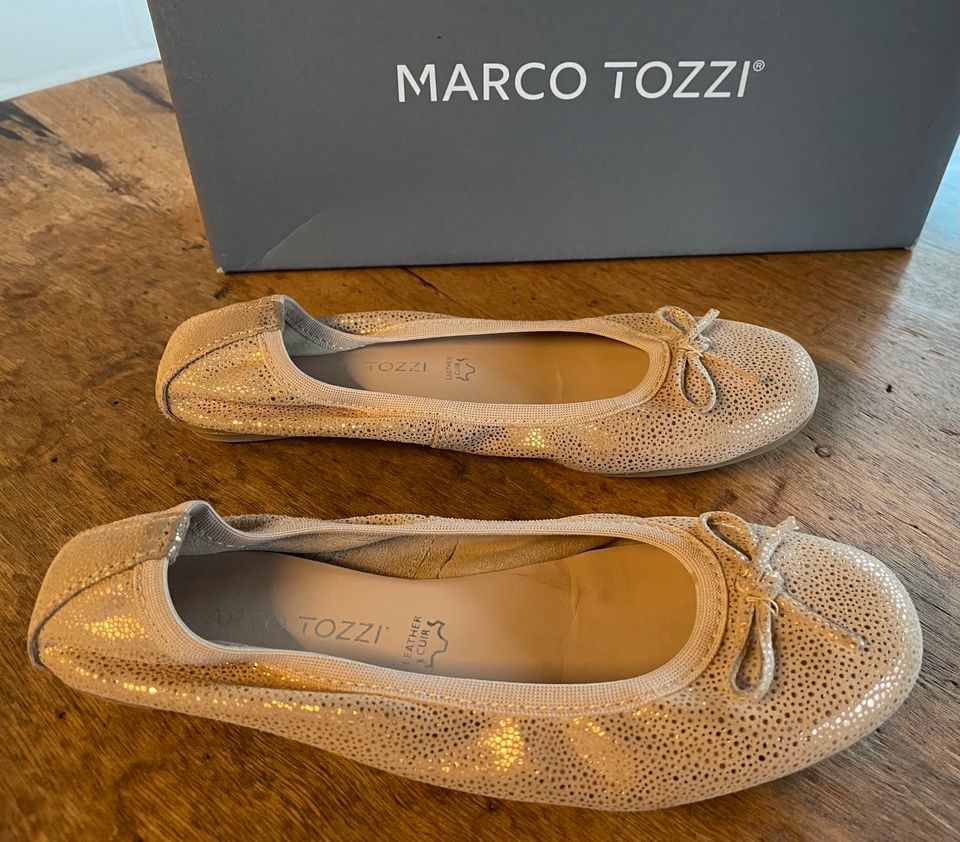 #NEU #marco tozzi #ballerinas #leder #rose metallic #kommunion in Goldbach