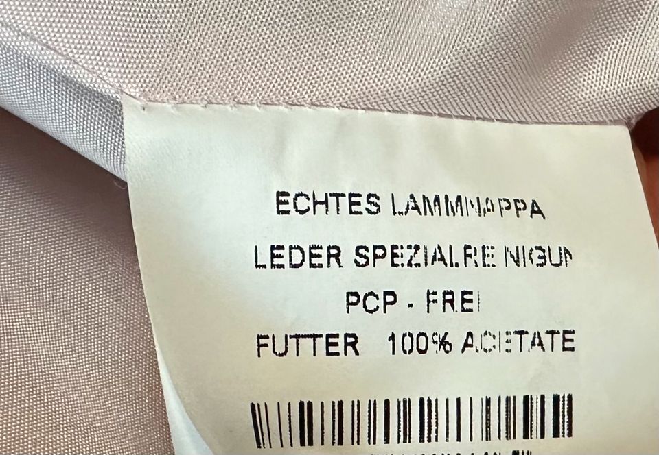 Lederjacke Lammnappa rosé Gr. 40 in Wöllstadt