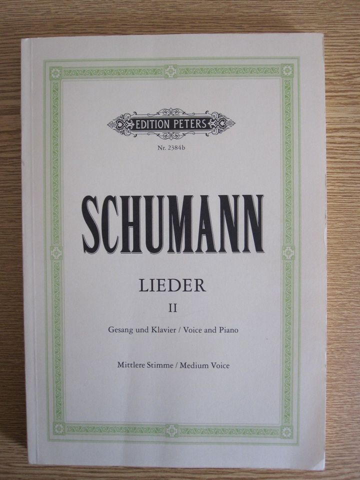 ROBERT SCHUHMANN LIEDER II Gesang und Klavier - kostenl. Versand! in Nümbrecht