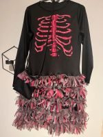 Schwarz Kleid-Halloween-Kostüm mit Pinken Skelett Niedersachsen - Cuxhaven Vorschau