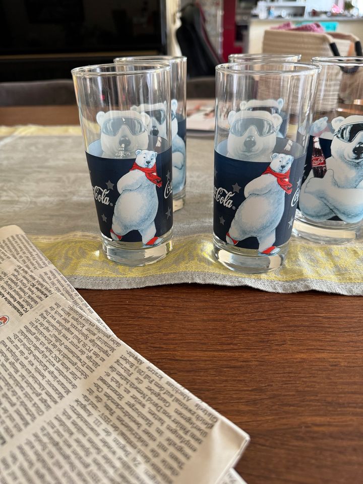 Coca  Cola Gläser  5 Stück mit Eisbären in Ettlingen